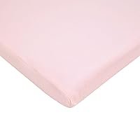 TL Care 100% Natural Breathable Cotton Jersey Knit Fitted Bassinet Sheet, Pink, 15