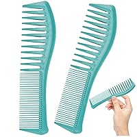 Hair Combs, 2 Pcs Plastic Hairstyle Comb Large Tooth&Fine Tooth Comb Barber Comb for Men Women Combing Hairstyling Trimming Cutting
