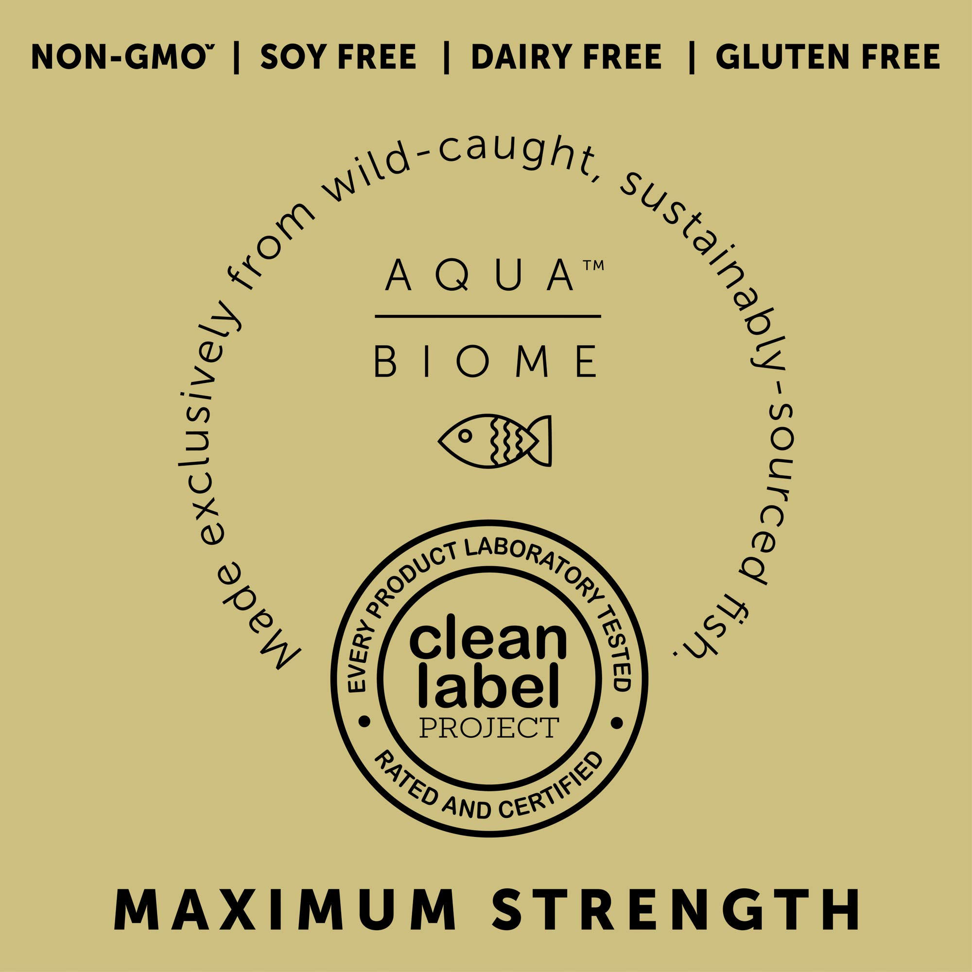 Aqua Biome by Enzymedica, Maximum Strength Omega 3 Fish Oil, 60 Softgels
