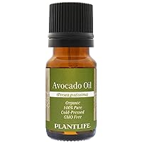 Plantlife Avocado Carrier Oil - Cold Pressed, Non-GMO, and Gluten Free Carrier Oils - for Skin, Hair, and Personal Care - 10ml