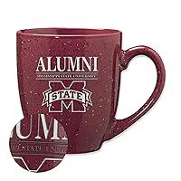 Rico Industries NCAA Alumni 16 oz Team Color Laser Engraved Speckled Ceramic Coffee Mug