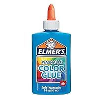 Elmer's Washable Color Glue, Blue, 5 Ounces, for Making Slime, 5 Oz 5 Fl Oz