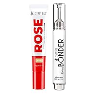 Rose Cream Remover for Lash Extension Glue 15g & Extra Bonder 15ml - Stacy Lash/Adhesive Dissolution Time - 60Sec / GBL Free/Sealer/Reduces Fumes/Professional Supplies for Eyelash Extensions