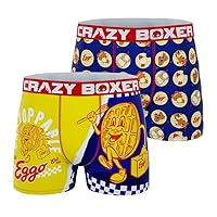 CRAZYBOXER Men's Underwear Kelloggs Non-slip waistband Breathable Boxer Brief (2 PACK)