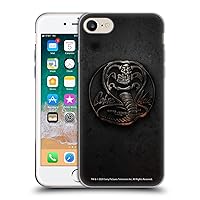 Head Case Designs Officially Licensed Cobra Kai Metal Logo Graphics Soft Gel Case Compatible with Apple iPhone 7/8 / SE 2020 & 2022