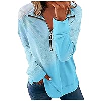 Women's Half Zip Pullover Printed Oversized Camo Sweatshirt Causal Long Sleeve Shirts Loose Hoodie Fall Winter Tops