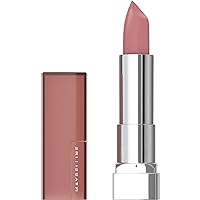 Maybelline Color Sensational Lipstick, Lip Makeup, Matte Finish, Hydrating Lipstick, Nude, Pink, Red, Plum Lip Color, Peach Buff, 0.15 oz; (Packaging May Vary)
