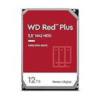 Western Digital 12TB WD Red Plus NAS Internal Hard Drive HDD - 7200 RPM, SATA 6 GB/s, CMR, 512 MB Cache, 3.5