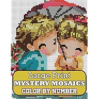 Large Print Mystery Mosaics Color By Number: New 100 Page Funny Dogs & Wild Animals, Pixel Coloring Book, Color Quest Extreme Challenges with Mystery ... Stress Relief, Gift Ideas for Adults