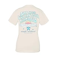 Women's Relaxed-Fit Save The Turtles Short Sleeve T-Shirt | Live Your Story | Preppy and Stylish Women’s T-Shirt