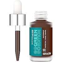 Green Edition Superdrop Tinted Oil Base Makeup, Adjustable Natural Coverage Foundation Formulated With Jojoba & Marula Oil, 100, 1 Count