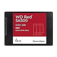 Western Digital 4TB WD Red SA500 NAS 3D NAND Internal SSD Solid State Drive - SATA III 6 Gb/s, 2.5