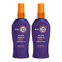 Miracle Leave-In Plus Keratin Spray, 10 fl. oz (Pack of 2)