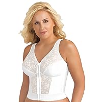 Exquisite Form 5107565 Fully Slimming Wireless Back & Posture Support Longline Bra with Front Closure & Lace