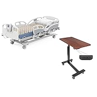Vaunn Medical Alternating Pressure Mattress and Electric Overbed Table Bundle