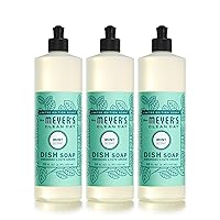 MRS. MEYER'S CLEAN DAY Liquid Dish Soap, Mint Scent 16 Fl Oz (Pack of 3)