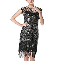 Summer Dresses for Women Sexy Party Fashion Sequin Fringe Dress Nightclub Sleeveless Slimming Mid Length Dress
