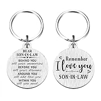 Son-in-Law Gifts for Christmas - Best Son-in-Law Ever Keychain - Birthday Gift for Son-in-Law