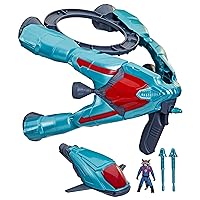 Hasbro Marvel Guardians of The Galaxy Vol.3 Galactic Spaceship,Rocket Action Figure with Vehicle and Blaster Accessory,Superhero Toys for Kids