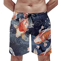 Carps Men's Swim Trunks Quick Dry Swim Shorts Summer Beach Board Shorts with Pockets