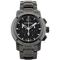Sale! Authentic Swiss Burberry TOP Luxury Watch Chronograph Men Women Endurance Collection Black Stainless Steel BU9801