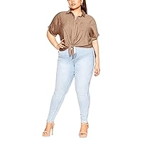 City Chic Women's Plus Size Shirt Relaxed Summer
