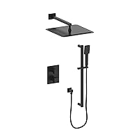 ZLINE Crystal Bay Thermostatic Shower System in Matte Black (CBY-SHS-T2-MB)