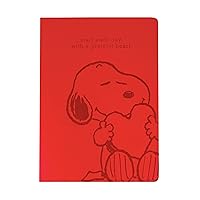 Graphique Large Vegan Leather Journal, Snoopy Heart – 7” x 9.5