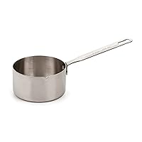 RSVP International Endurance Stainless Steel Measuring Pan Scoop, 2 Cups | Dry or Liquid | Baking or Cooking | Perfect for Feeding Pets, Cat Dog Food, Bird Seed, etc. | Dishwasher Safe