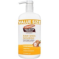 Shea Formula Raw Shea Body Lotion for Dry Skin, Hand & Body Moisturizer, Value Size Pump Bottle, 33.8 Ounces (Pack of 1)