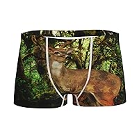 Boys Boxer Briefs, Fawn In The Fantasy Forest Teenagers Soft Cotton Briefs Boys Mid-Rise Boxer Briefs