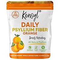 Daily Psyllium Fiber -Orange Flavor- 100% Natural Psyllium Husk Powder - Gluten Free - 11.4oz / 324g