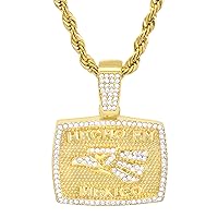 metaltree98 Men's Hip Hop CZ Gold Plated Hecho En Mexico Pendant Necklace HC 1916 G (20