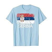 Serbian Flag T-Shirt | Vintage Made In Serbia Gift