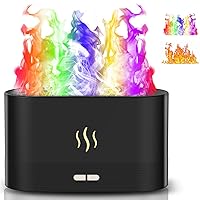 Flame Air Aroma Diffuser Humidifier, 7 Colorful Flame Defusers- Auto Off 180ml Essential Oil Diffuser- Aroma Humidifier for Bedroom, Home, Office,Yoga
