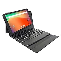 Prestige Elite 10QH Android 13 10.1 Inch HD IPS Tablet, 64GB Storage, 2GB RAM with Detachable Keyboard Case - Black