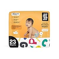 Hello Bello Premium Diapers I Affordable Hypoallergenic and Eco-Friendly Diapers for Babies and Kids I Size 4 I Alphabet Soup I 23 Count