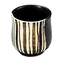 Nippon Pottery 38374180 Teacup, Black, 8.5 fl oz (240 ml), Pure Black Oribe