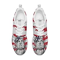 American Flag USA Running Shoes Women Sneakers Walking Gym Lightweight Athletic Comfortable Casual Fashion Shoes