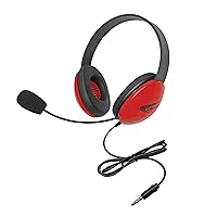 Califone Listening First Headsets with Single 3.5mm Plugs, Red