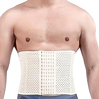 Mens Slimming Waist Trainer Waist Support - Breathable Girdle Body Shaper - Hooks Workout Belly Wrap Band for Gym