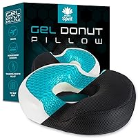 Gel Donut Pillow| Lifting Cushion | Donut Cushion for Tailbone Hemorrhoid Cushion Coccyx Sciatica Pregnancy Cushion, Black