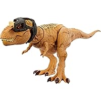 Mattel Jurassic World Hunt 'n Chomp Dinosaur Toy with Sound & Motion, Tyrannosaurus T Rex Action Figure with Tracking Gear