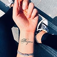 Bryan Name Temporary Tattoo Sticker (Set of 2) - OhMyTat
