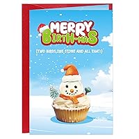 Christmas Birthday Cards Merry Christmas Cards Happy Birthday Gifts Cards with Envelope Christmas Birthday Greeting Cards for Women Men Friends Kids Baby Daughter Son