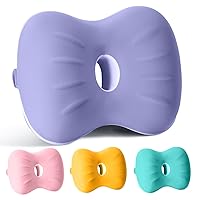 Leg & Knee Foam Support Pillow for Side Sleepers - Memory Sleeping, Pain Relief Sciatica, Back, Hips, Knees, Joints, Pregnancy with Washable Cover (Purple)
