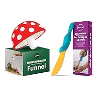 Bundle of 2 - OTOTO Splatypus Jar Spatula for Scooping and Scraping & OTOTO Mushroom - Foldable Kitchen Funnel