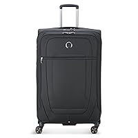 DELSEY Paris Helium DLX Softside Expandable Luggage with Spinner Wheels, Black, Checked-Large 29 Inch