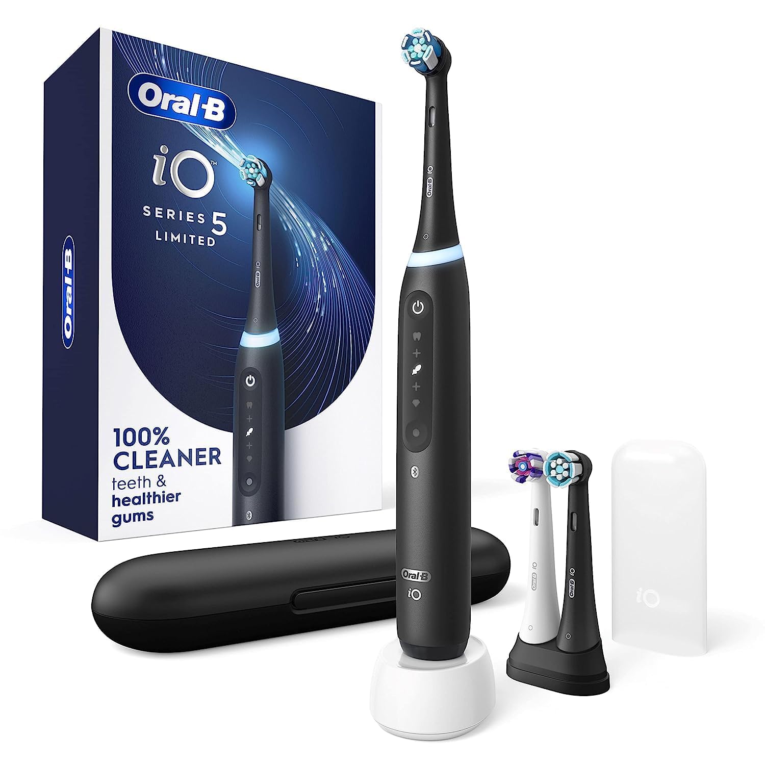 Oral-B iO Series 5 Limited Electric Toothbrush with (3) Brush Head, Rechargeable, Black