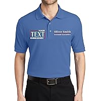 Custom Embroidered Polo Shirts for Men Personalized Embroidery Text Name Company